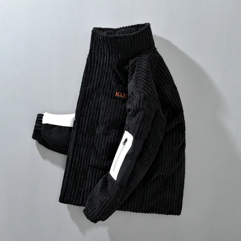 MonoSky Men’s Colorblock Corduroy Jacket – Casual Vintage Vibe