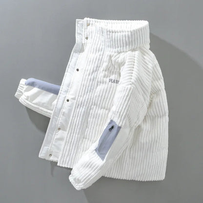 MonoSky Men’s Colorblock Corduroy Jacket – Casual Vintage Vibe