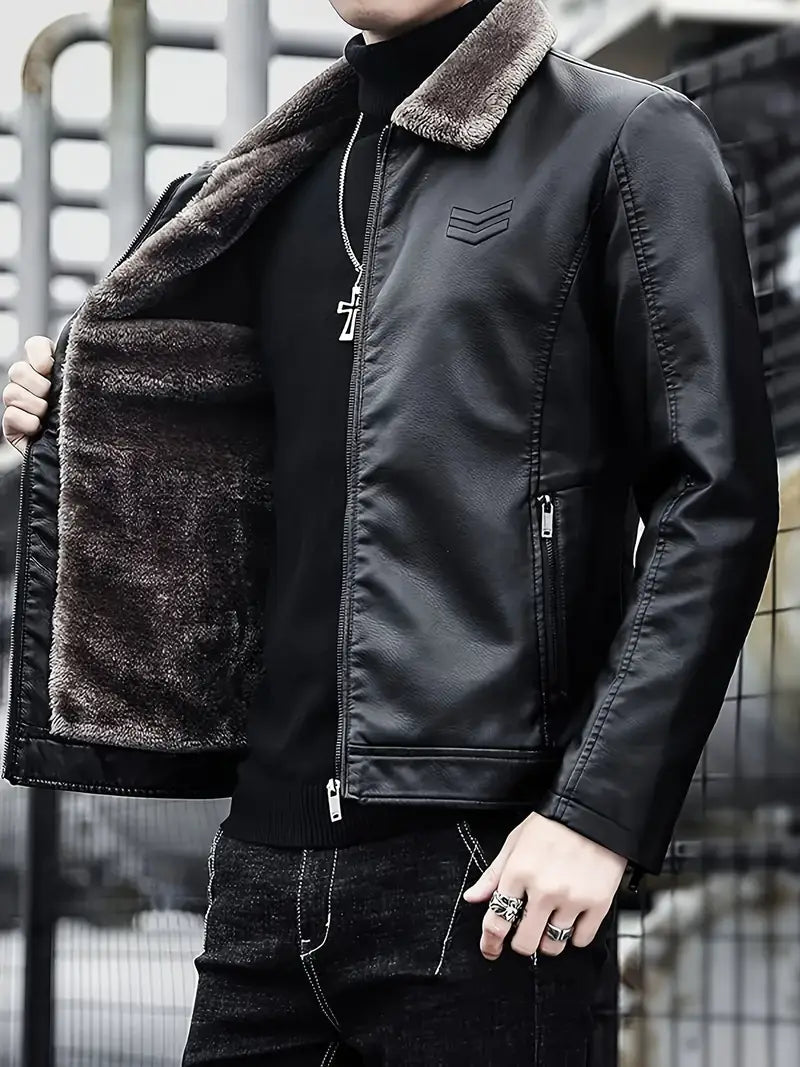 MonoSky Men’s Explorer Fleece-Lined Winter Coat – Full-Zip Protection