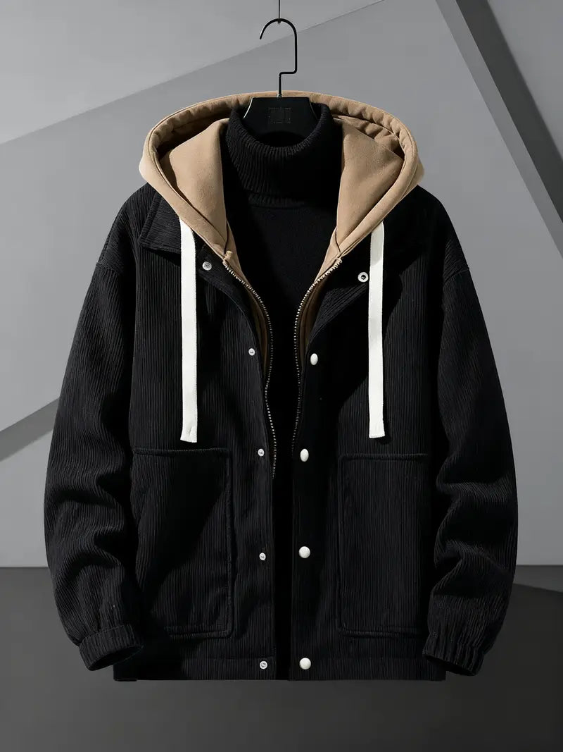 MonoSky Men’s Cozy Sherpa Corduroy Winter Jacket