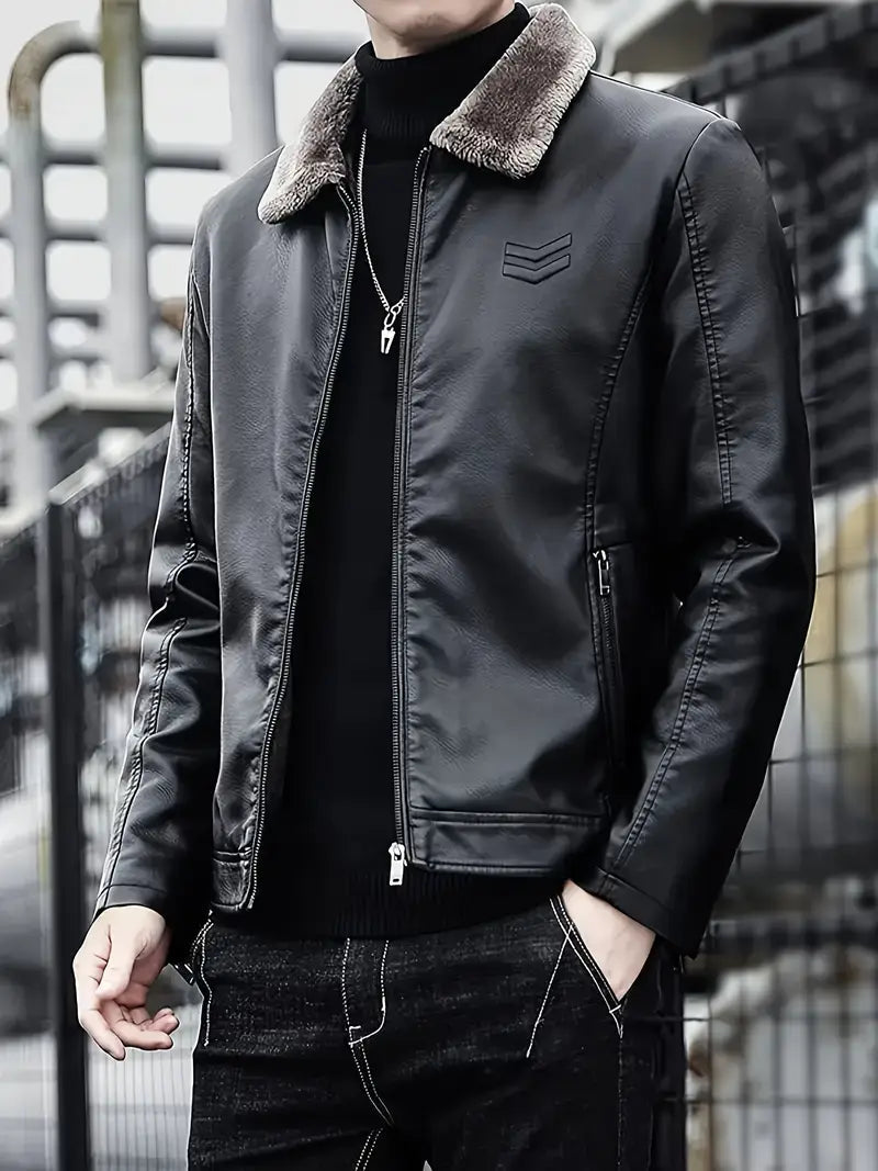 MonoSky Men’s Explorer Fleece-Lined Winter Coat – Full-Zip Protection