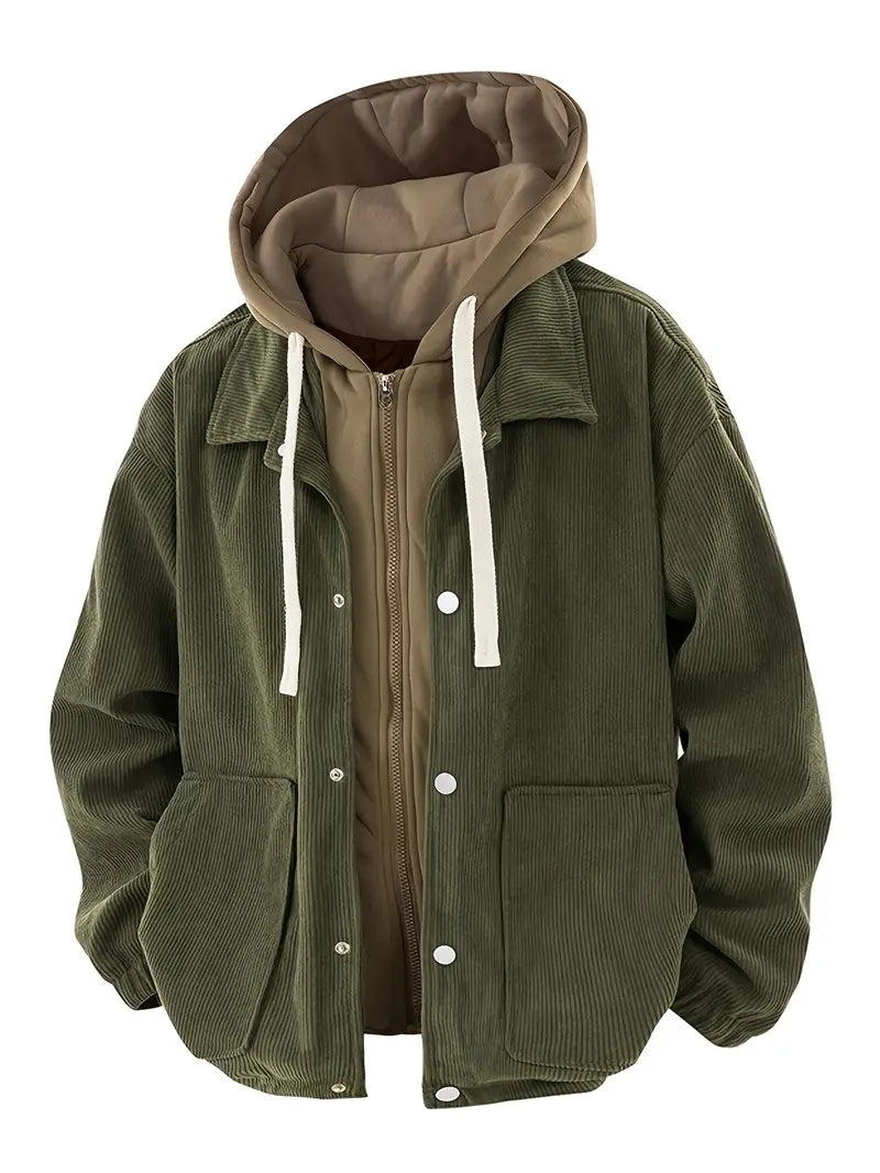 MonoSky Men’s Cozy Sherpa Corduroy Winter Jacket
